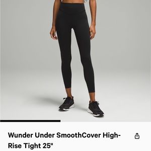LULULEMON Black Wunder Under Leggings 25”